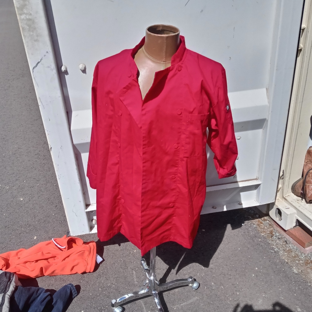 Chef works red jacket preowned